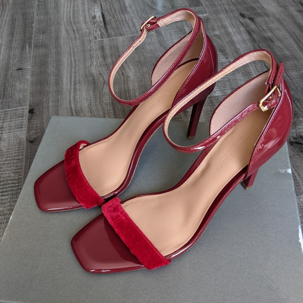 Halston Heritage Myra Velvet Patent Heels